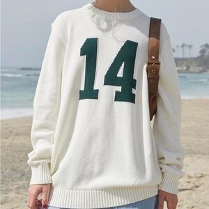 Brandy Melville Nico 14 White Knit Sweater